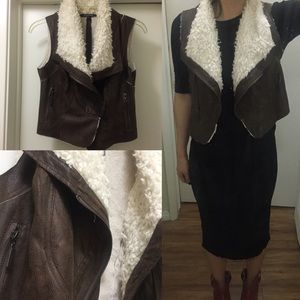 Faux Shearling-Lined Vest
